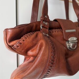 UGO SANTINI Brown Leather Handbag